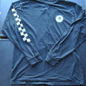 Lira Black & White Checkered Long Sleeve Shirt Large